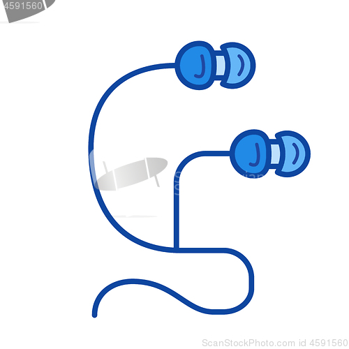 Image of Earpieces line icon.