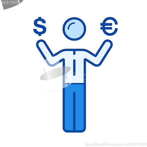 Image of Online trading line icon.