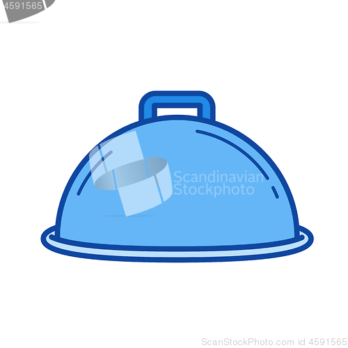 Image of Covered dish line icon.