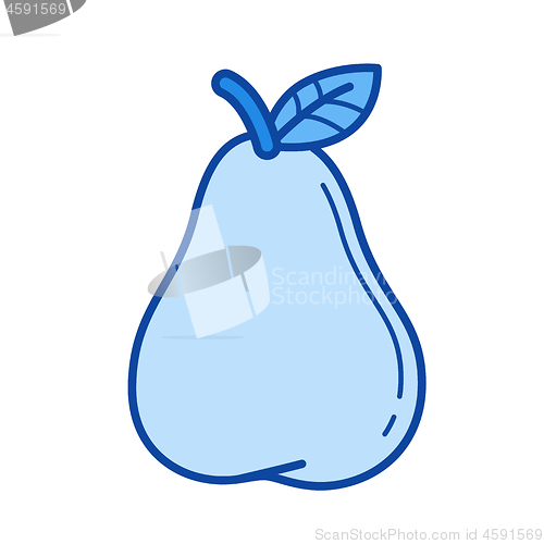 Image of Pear line icon.