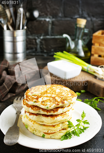 Image of pancakes with onion