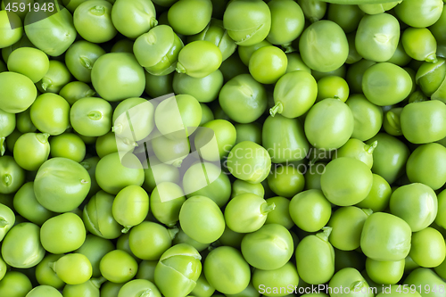 Image of Background of fresh natural organic vegetable food - green peas