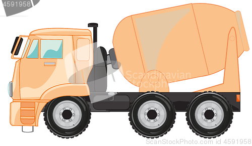 Image of Sar concrete mixer on white background is insulated