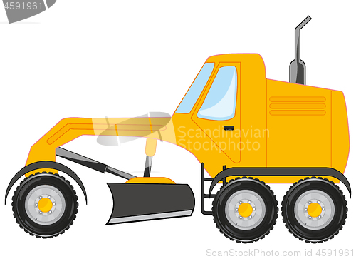 Image of Drawing of the grader on white background is insulated