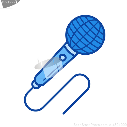 Image of Cord microphone line icon.