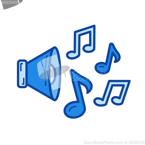 Image of Loudspeaker line icon.