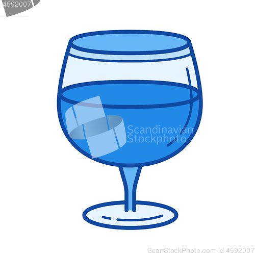 Image of Glass of brandy line icon.