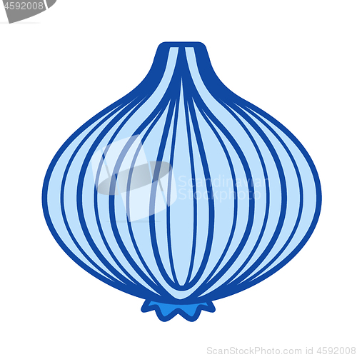 Image of Onion bulb line icon.