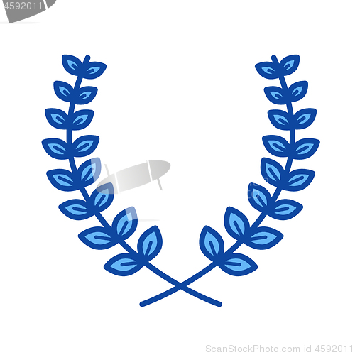 Image of Laurel branches line icon.