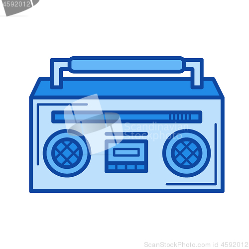 Image of Boombox line icon.