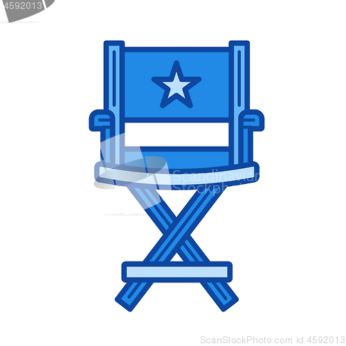 Image of Director chair line icon.