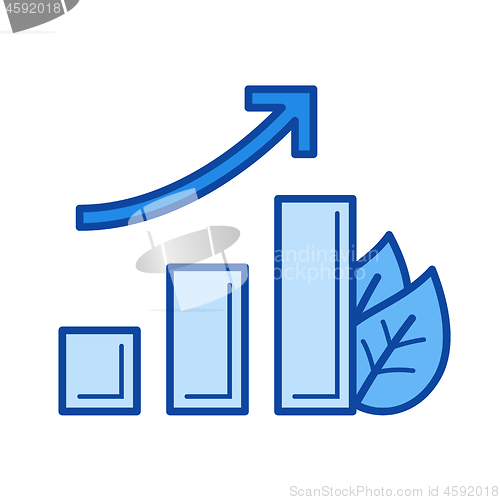 Image of Growth line icon.