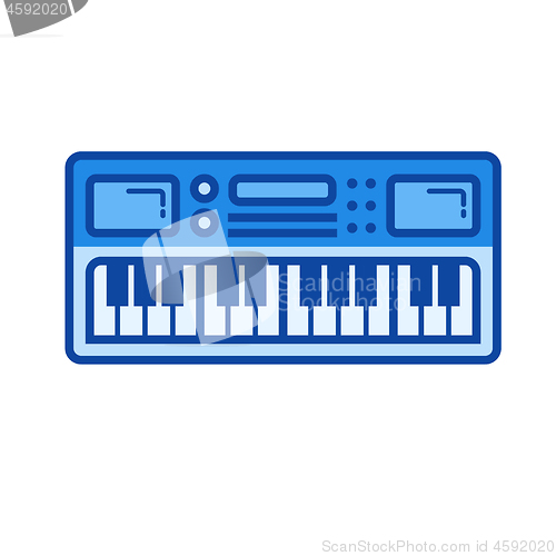 Image of Midi keyboard line icon.