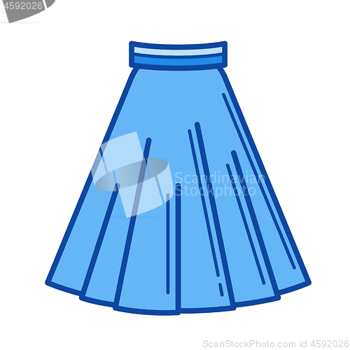 Image of Skirt line icon.