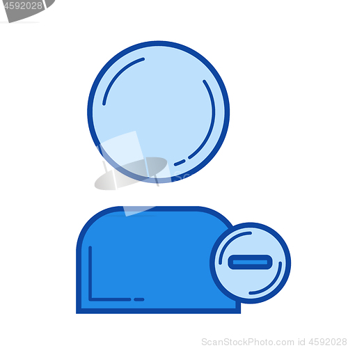 Image of Delete user line icon.