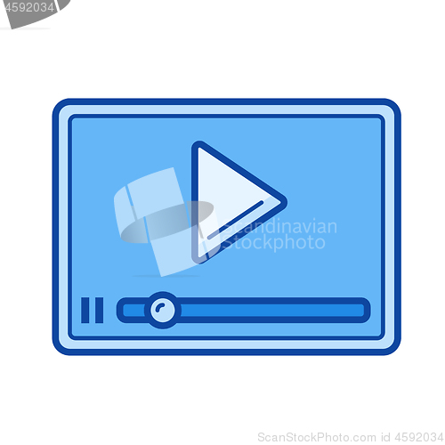 Image of Media player line icon.