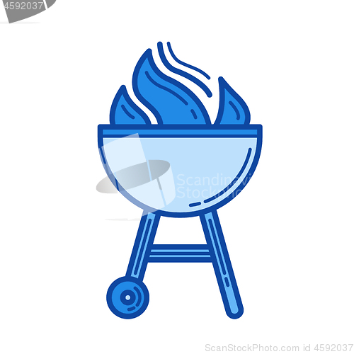 Image of Charcoal grill line icon.