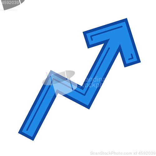 Image of Success growth chart line icon.