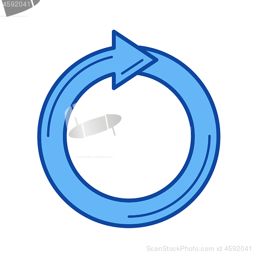 Image of Recycling line icon.