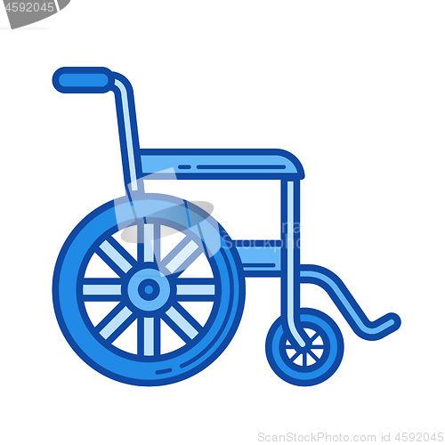 Image of Wheelchair line icon.