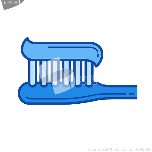 Image of Toothbrush line icon.