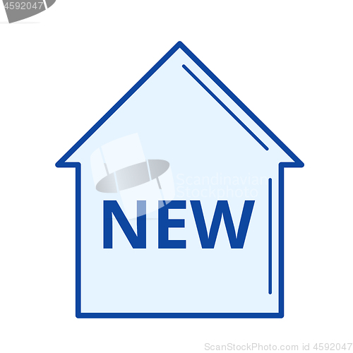 Image of New house line icon.