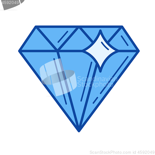 Image of Diamond line icon.