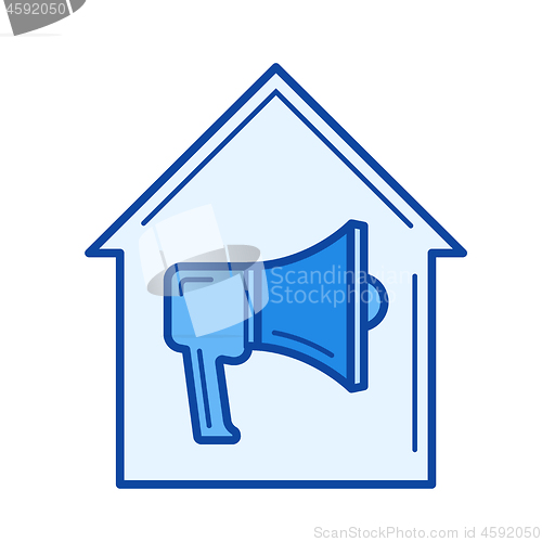 Image of House alarm line icon.