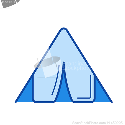 Image of Tent line icon.