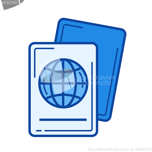 Image of Passport line icon.