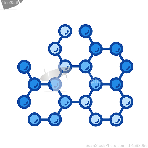 Image of Molecular structure line icon.