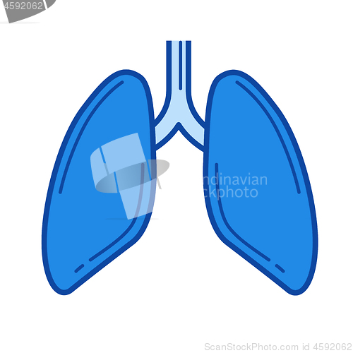 Image of Lungs line icon.