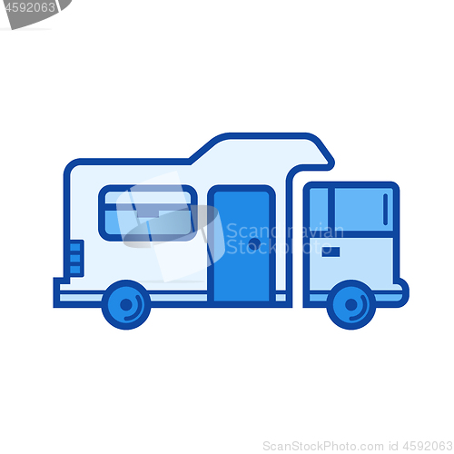 Image of Sanitary station line icon.