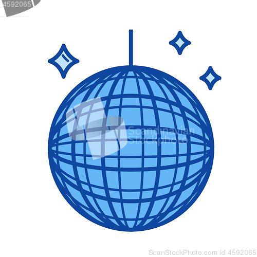 Image of Mirror ball line icon.