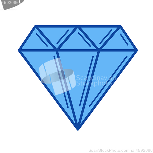 Image of Diamond line icon.