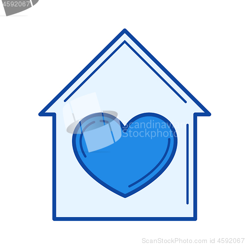 Image of Home sweet home line icon.