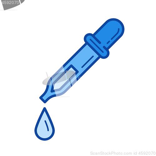 Image of Pipette line icon.