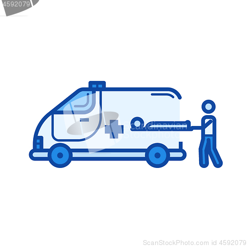 Image of Ambulance line icon.