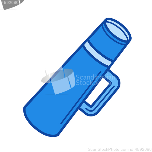 Image of Thermos flask line icon.