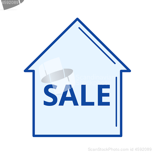 Image of House for sale line icon.
