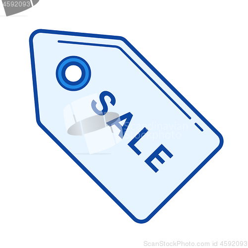 Image of Sale tag line icon.