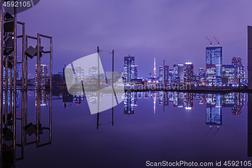 Image of Night view on Tokyo skyline from Harumi Wharf Park