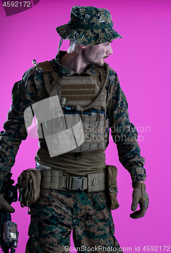 Image of modern warfare soldier pink backgorund