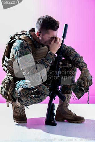 Image of soldier with problems