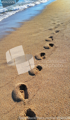 Image of Footprints on the sandy beach