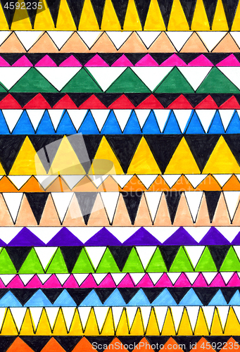 Image of Abstract colorful triangles pattern