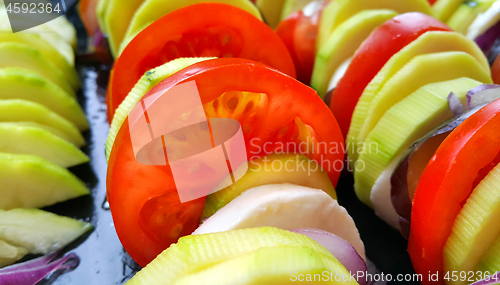 Image of Cut vegetables cooked for baking