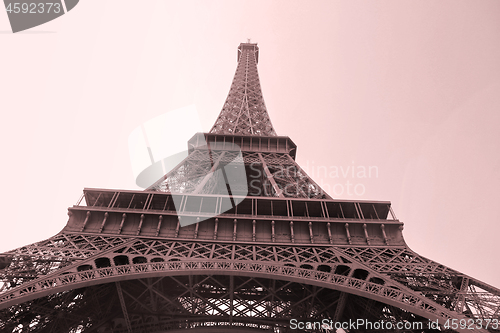 Image of Bottom view on Eiffel Tower