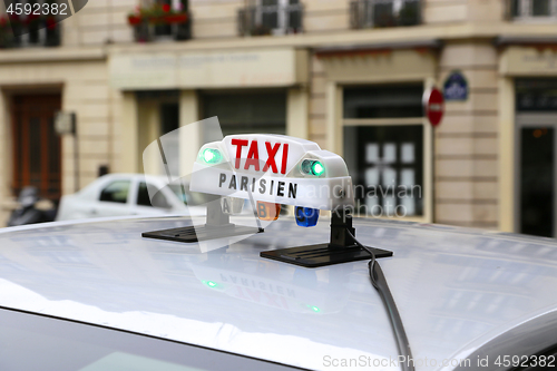 Image of Sign of Parisian taxi 