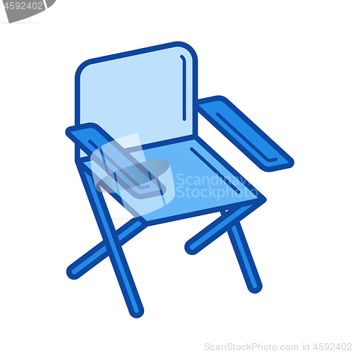 Image of Folding chair line icon.